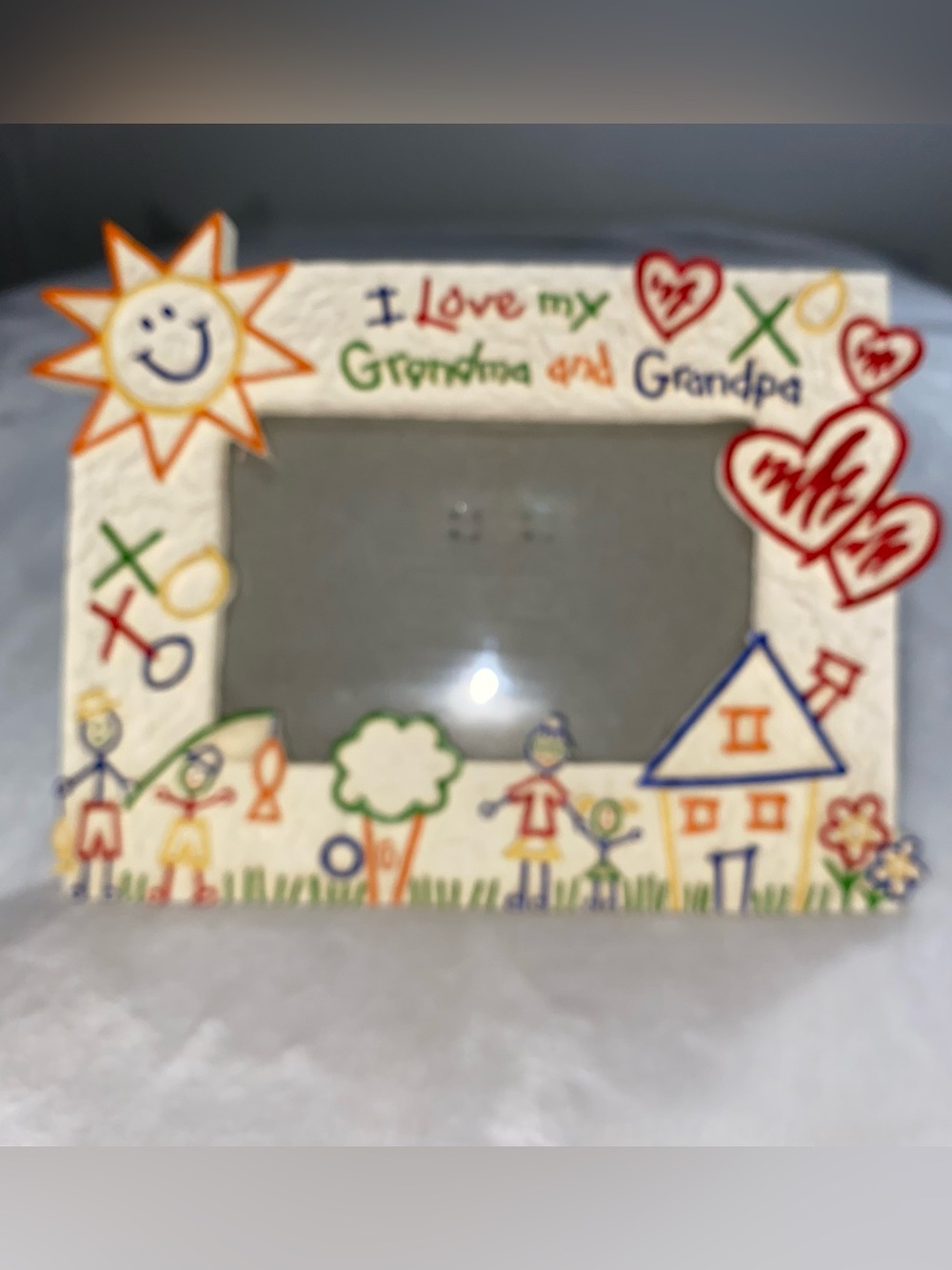 Vintage FIGI I LOVE MY GRANDMA AND GRANDPA PHOTO FRAME